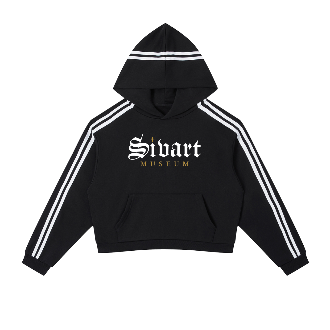 Sivart Museum Women Side Stripe Cropped Hoodie