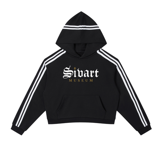 Sivart Museum Women Side Stripe Cropped Hoodie