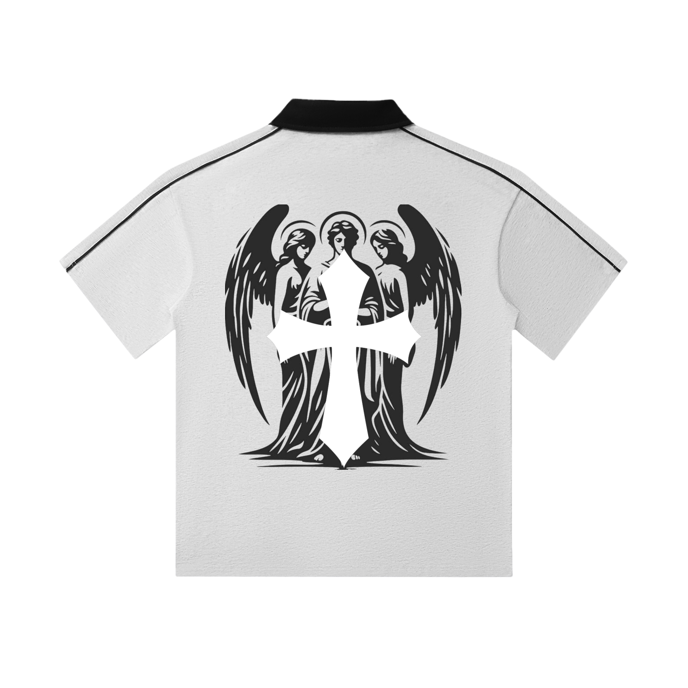 Sivart Museum Contrast Collar Short-Sleeve Polo Shirt