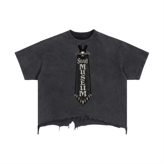 Sivart Museum Vintage Wash Boxy Distressed Hem T