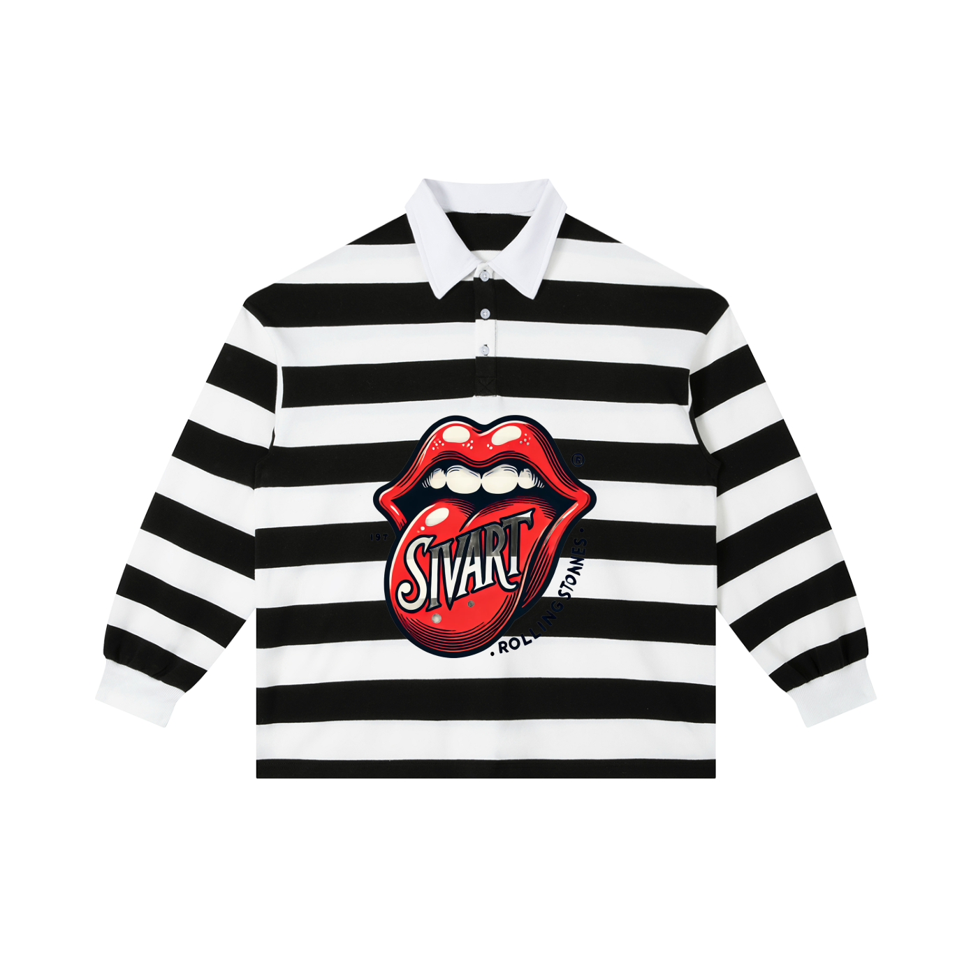 Sivart Museum Color Block Stripe Polo Shirt