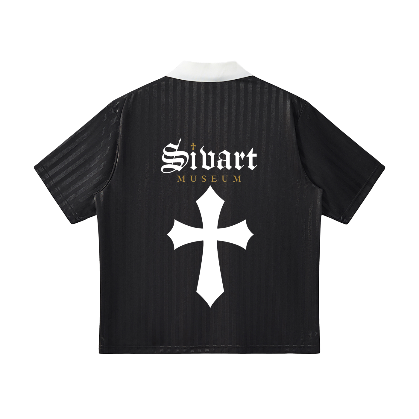 Sivart MUseum Contrast Collar Striped Soccer Jersey